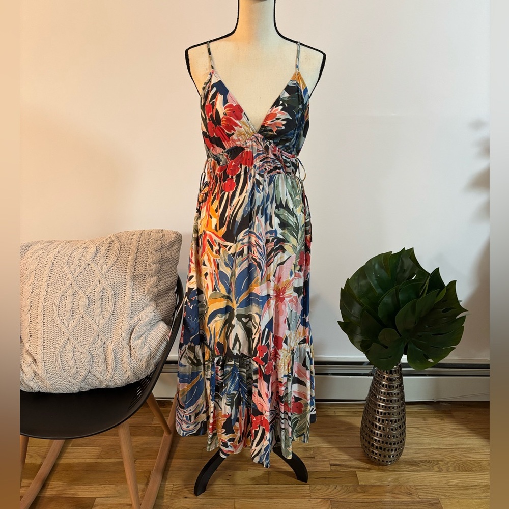 Floral Multicolor Women's Dress